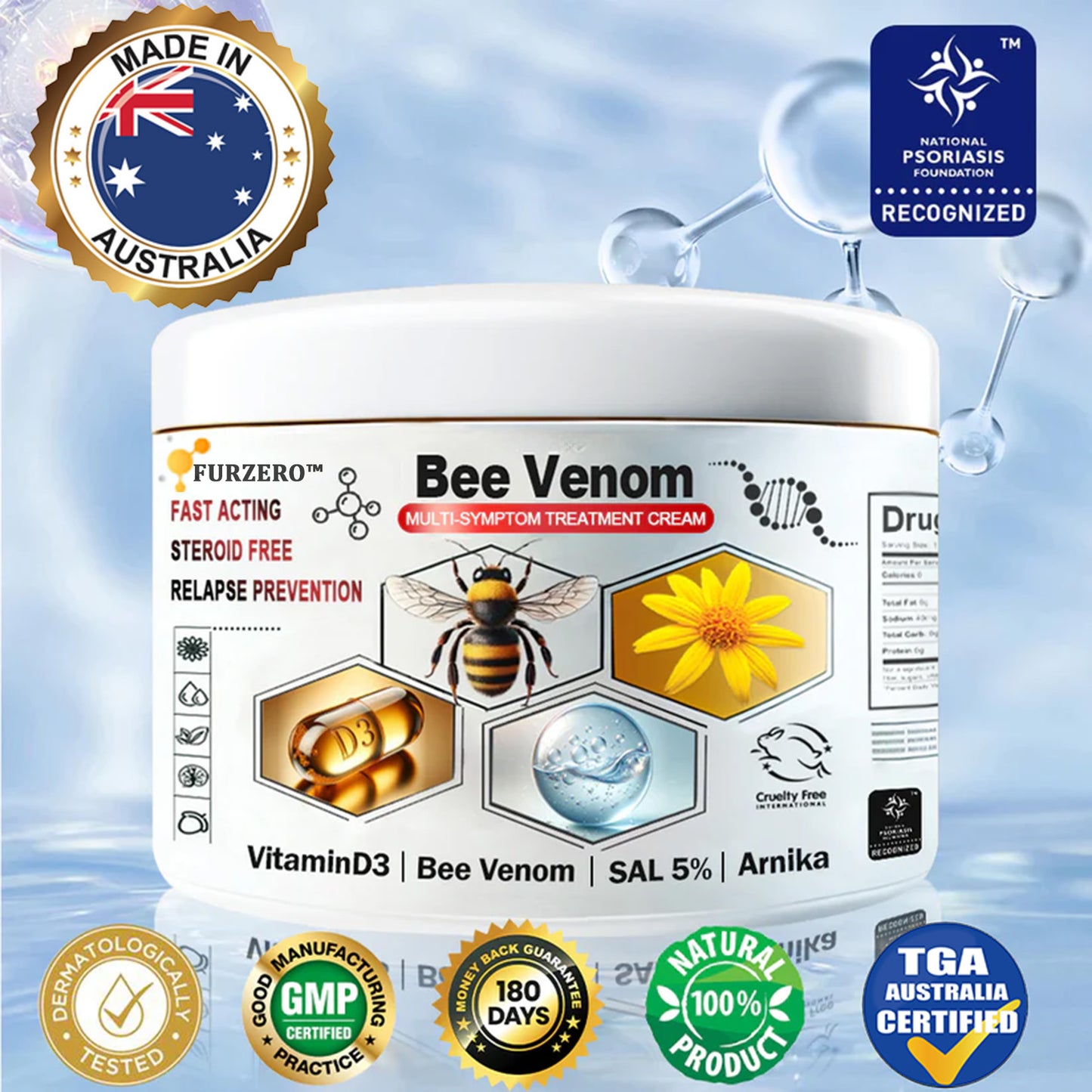 💝Furzero™ Bee Venom Multi-Symptom Skin Treatment Cream(👨‍⚕️NPF RECOMMENDS）